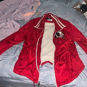 Florida state varsity jacket with sheep wool on the inside